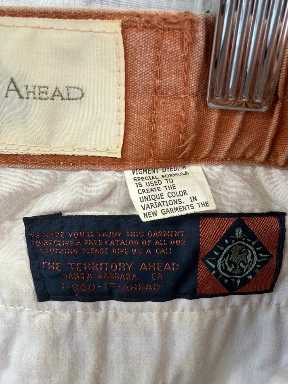 Territory Ahead Vtg Mens Large Shorts Life Of Riley Sunwashed Clay Cotton Canvas